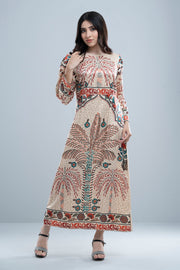 City Fashion Tropical Printed Long Dress