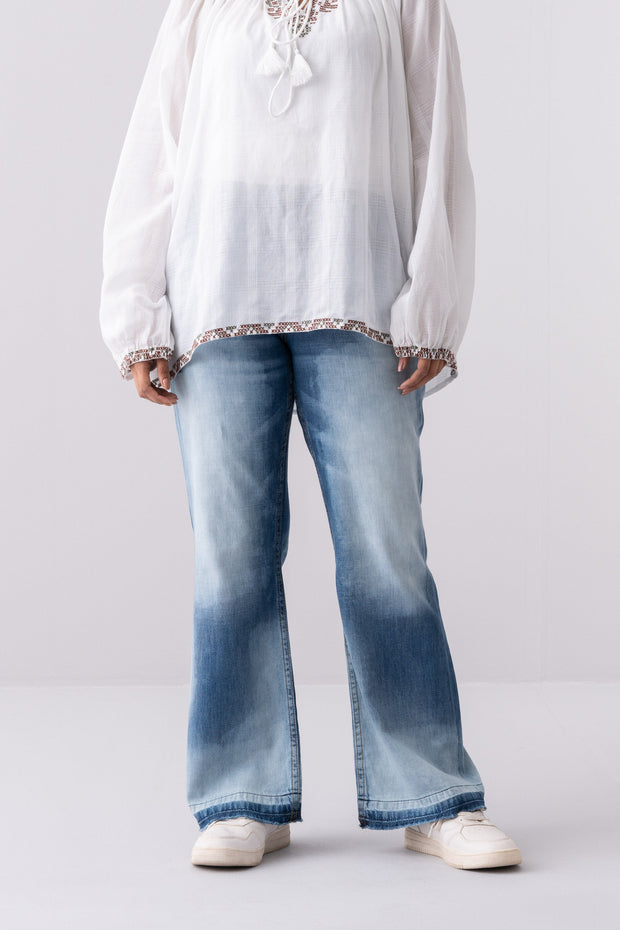 City Fashion Slim Fit Bell Bottom Denim