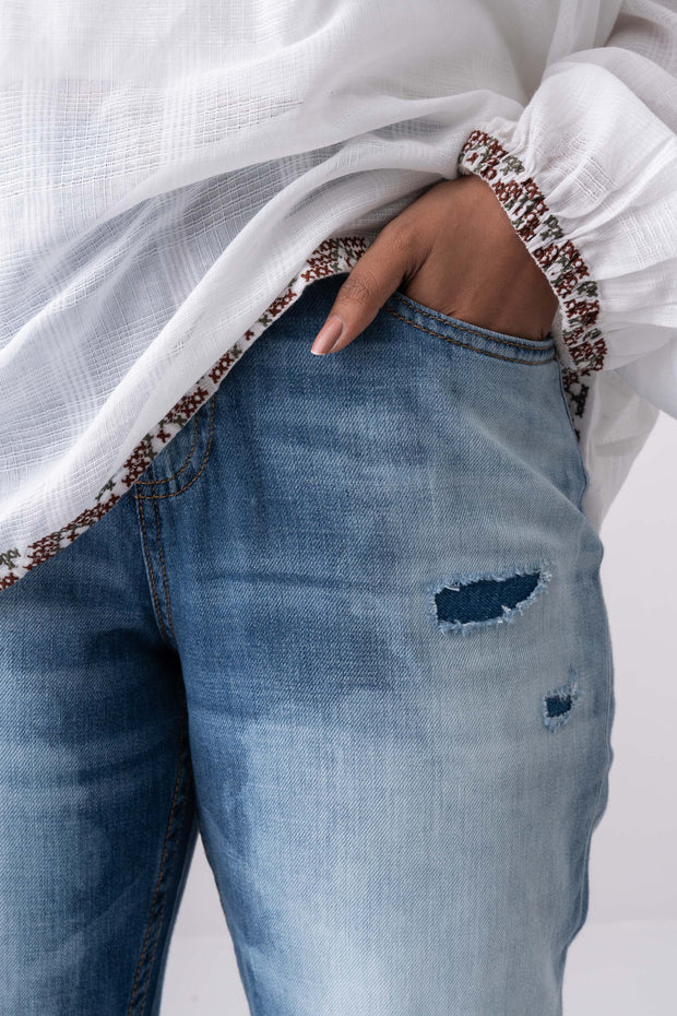 City Fashion Slim Fit Bell Bottom Denim
