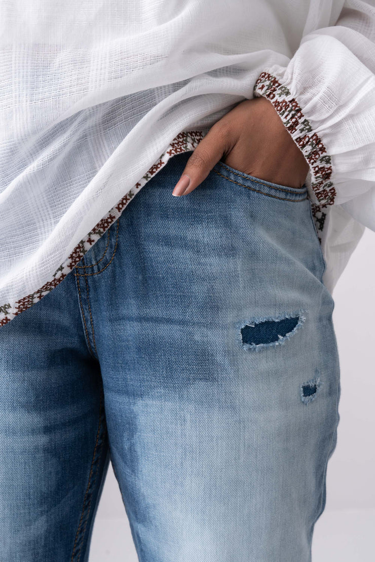 City Fashion Slim Fit Bell Bottom Denim
