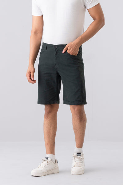 City Fashion Slim Fit Solid Shorts
