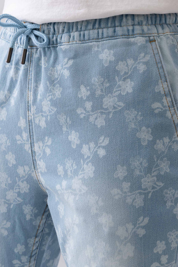 City Fashion Regular Fit Flower-Printed Jeans