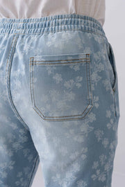City Fashion Regular Fit Flower-Printed Jeans